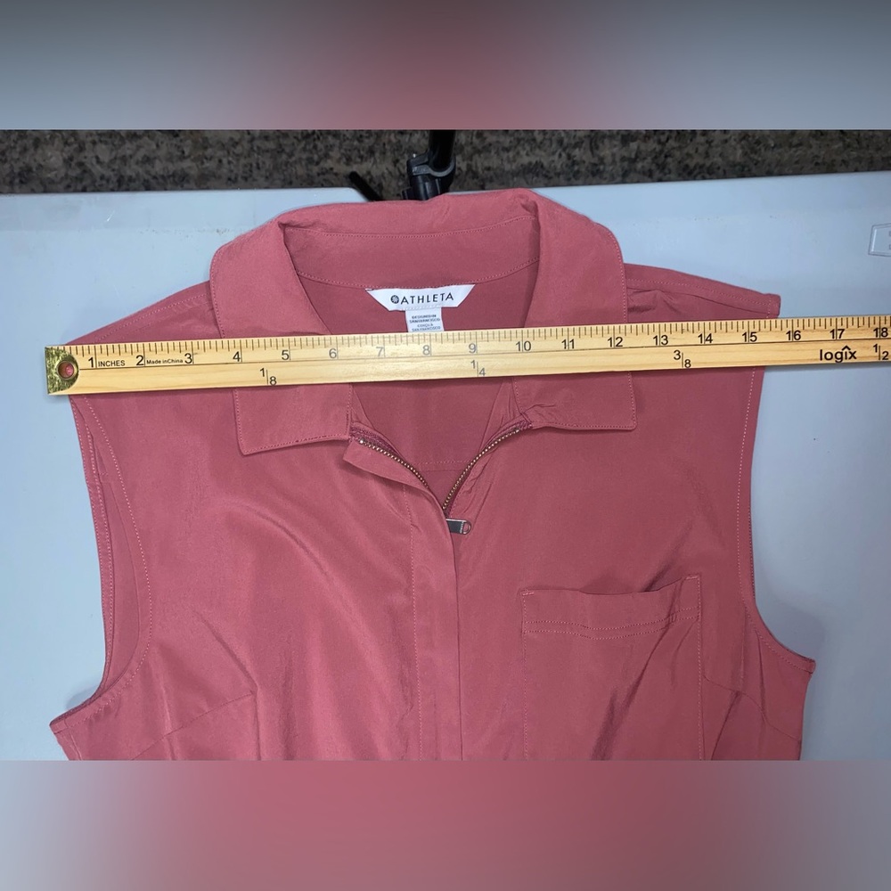 ATHLETA Brooklyn Heights Wide Leg Jumpsuit Berry Rose Pink - Picture 8 of 14